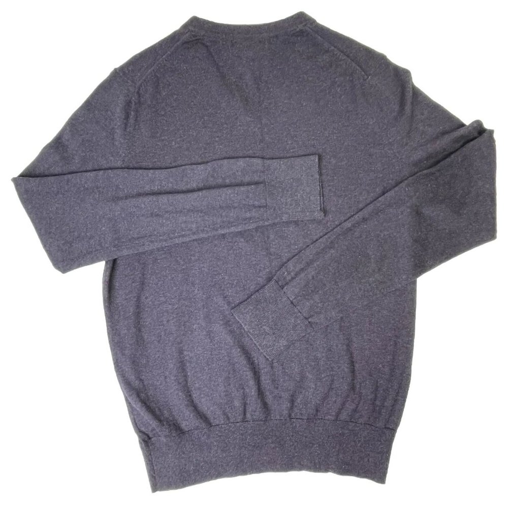 Banana Republic Luxury Sweater Silk Cashmere V Neck Heather Long Sleeve Knit EUC - Picture 2 of 7